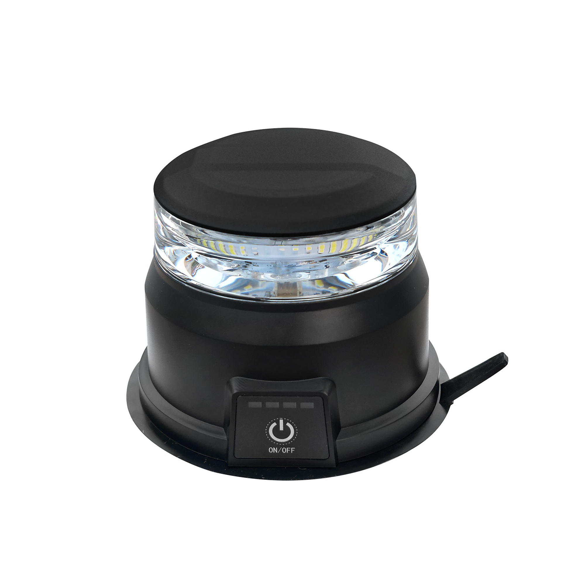 Hendo Wireless Class 1 Beacon - LED, Clear Lens, Black Housing, Rechargeable Battery, 11 Flash Patterns, Model# B5-4BH